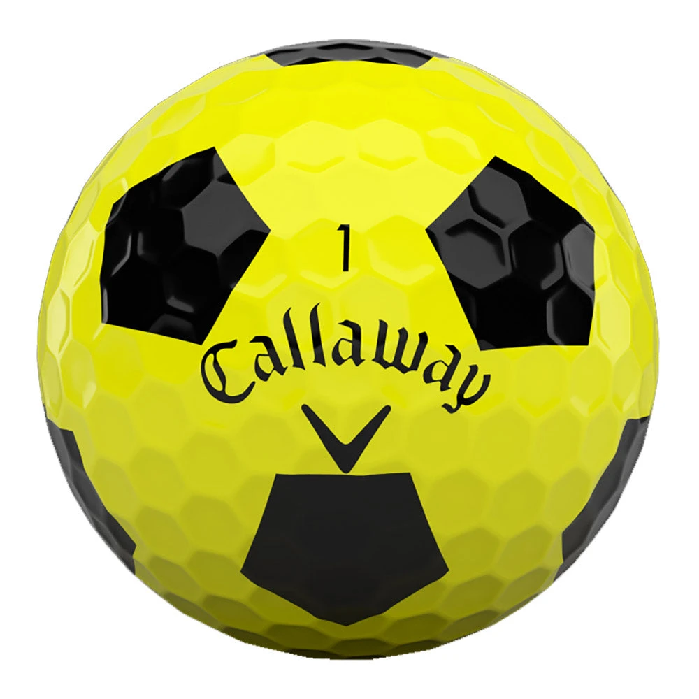Callaway Chrome Soft Truvis Yellow Golf Balls - Dozen 2 Callaway Chrome Soft Truvis Yellow Golf Balls - Dozen - Image 2