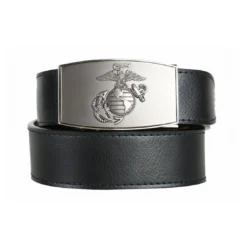Nexbelt Marine Globe Pewter With Ebony Mens Belt