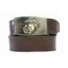 Nexbelt Marine Globe Brass With Espresso Mens Belt