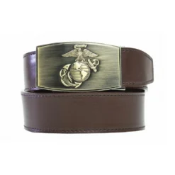 Nexbelt Marine Globe Brass With Espresso Mens Belt