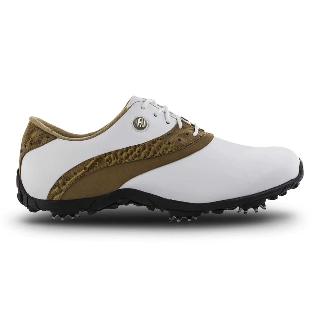 FootJoy LoPro Collection White Brown Womens Golf Shoes 1 FootJoy LoPro Collection White Brown Womens Golf Shoes