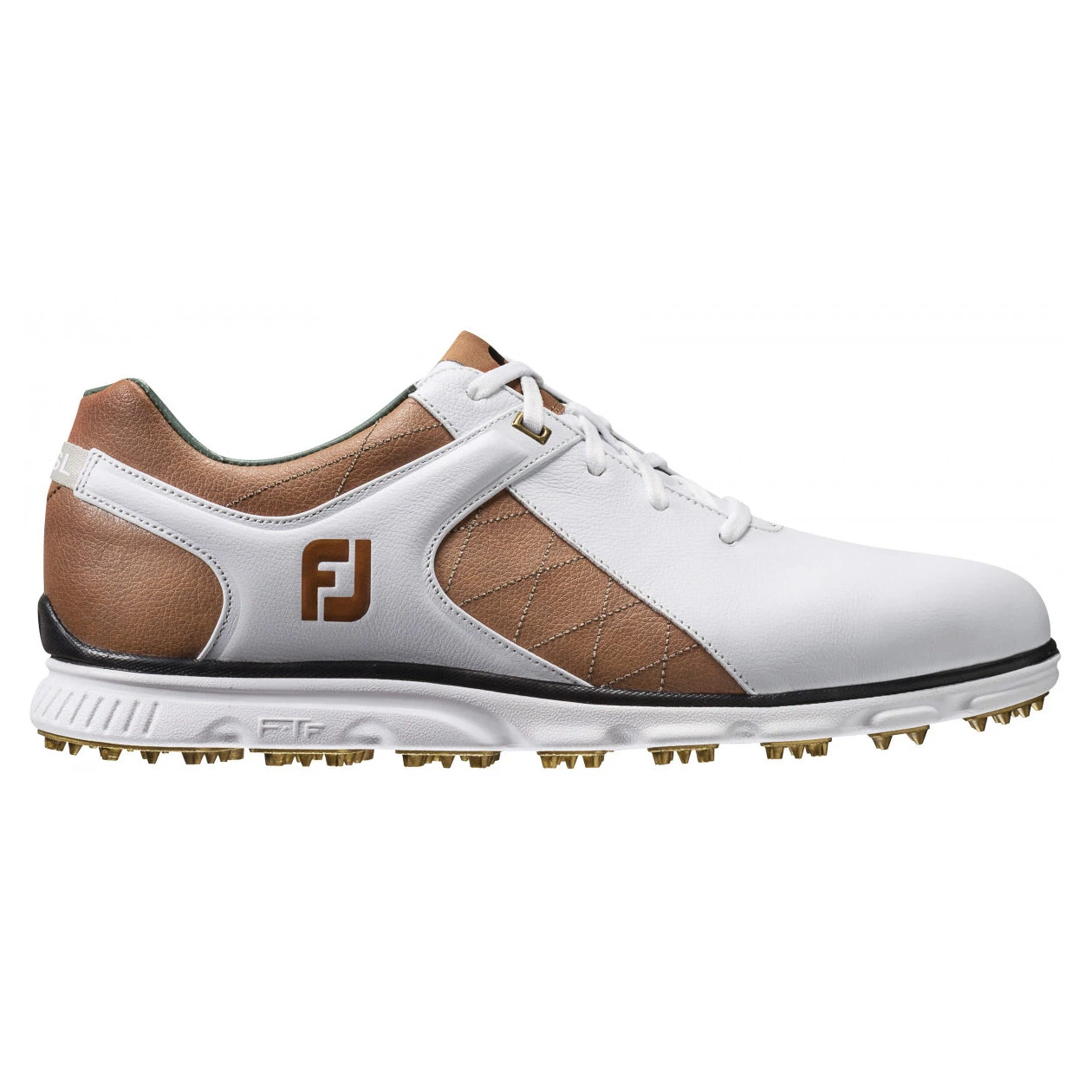 FootJoy Pro Spikeless White-Taupe Mens Golf Shoes - Cosmetic Blem 1 FootJoy Pro Spikeless White-Taupe Mens Golf Shoes - Cosmetic Blem