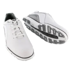 FootJoy Pro Spikeless White-Grey Mens Golf Shoes - Cosmetic Blem -Golf Clubs Shop 16428 WHITEGREY 2