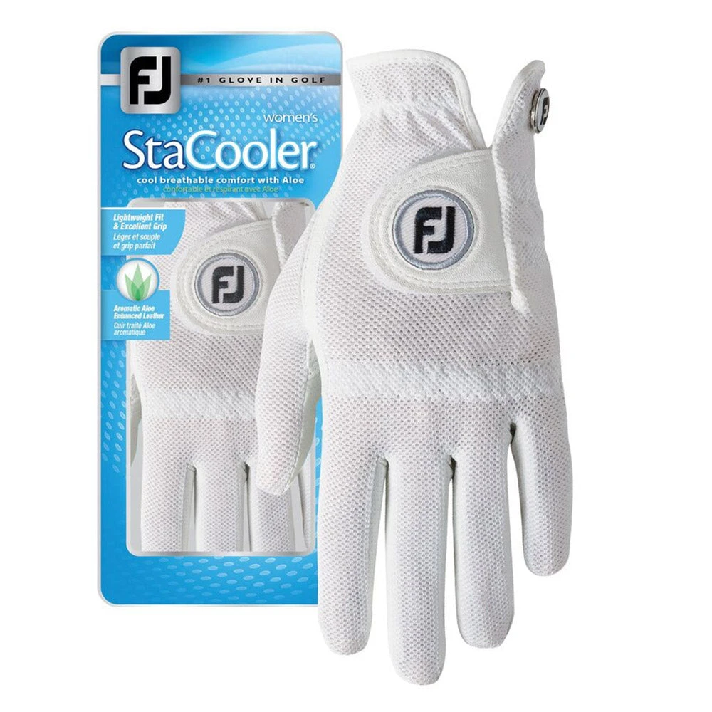 FootJoy StaCooler White Womens Golf Glove 2 FootJoy StaCooler White Womens Golf Glove - Image 2