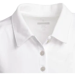 Adidas Golf Adidas Performance Girls Sleeveless Golf Polo -Golf Clubs Shop 18718 WHITE 3