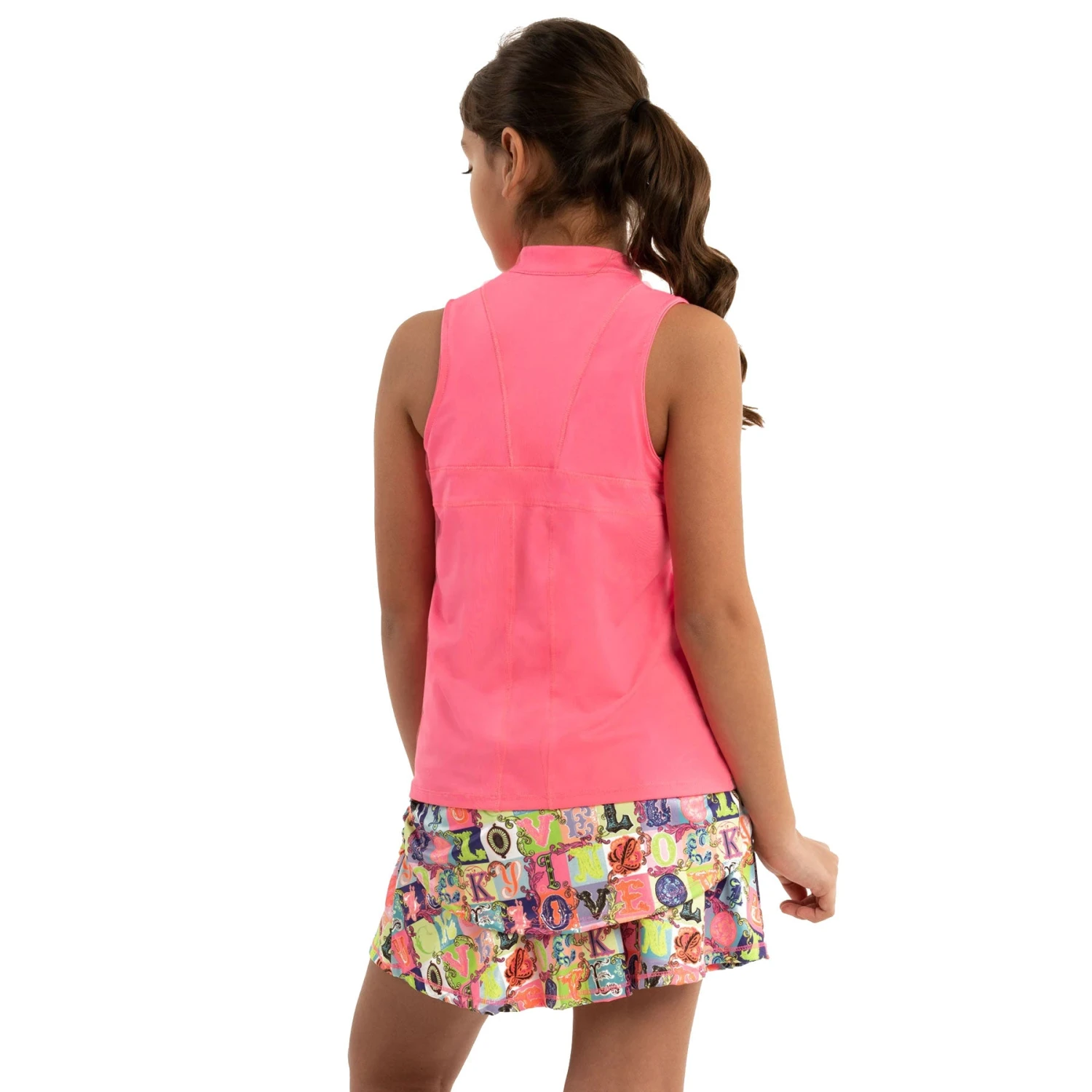 Lucky In Love Birdie Girls Sleeveless Golf Polo 6 Lucky In Love Birdie Girls Sleeveless Golf Polo - Image 6