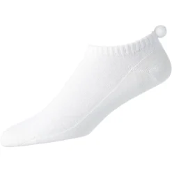 FootJoy ProDry Lightweight Pom Pom White Womens Golf Socks