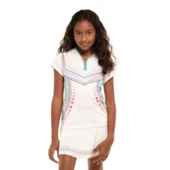 Lucky In Love Desert Vibes White Girls Golf Polo