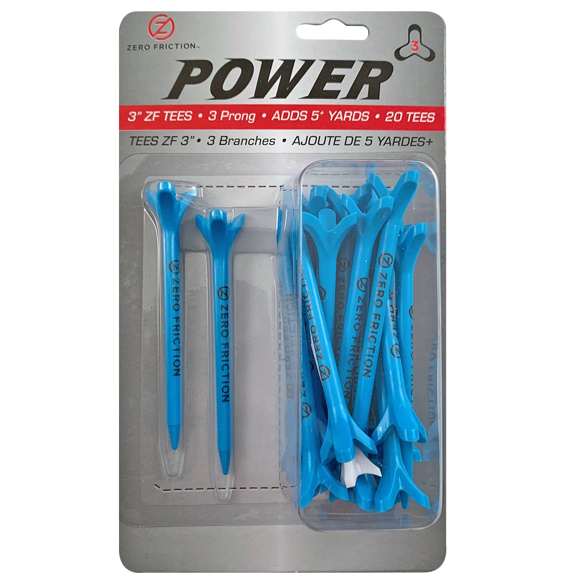 Zero Friction Tour 3-Prong Golf Tees - 20 Pack 1 Zero Friction Tour 3-Prong Golf Tees - 20 Pack