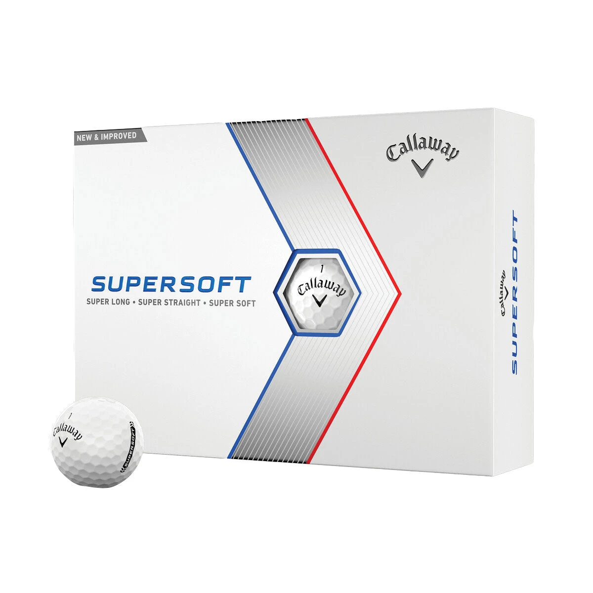 Callaway Supersoft Max White Golf Balls - Dozen 1 Callaway Supersoft Max White Golf Balls - Dozen