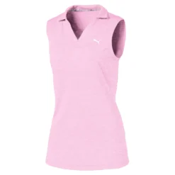 PUMA Golf Puma Heather Girls Sleeveless Golf Polo