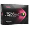 Titleist Pro V1 Pink Numbers Golf Balls - Dozen