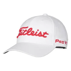 Titleist Tour Performance White Mens Golf Hat -Golf Clubs Shop 85046 WHITERED