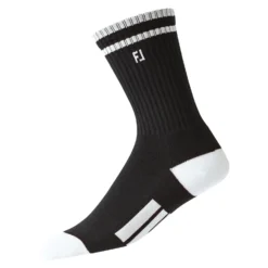 FootJoy ProDry Junior Crew Socks 8 FootJoy ProDry Junior Crew Socks -Golf Clubs Shop 85170 BLACKWHITE001