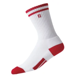 FootJoy ProDry Junior Crew Socks 11 FootJoy ProDry Junior Crew Socks -Golf Clubs Shop 85170 WHITERED160