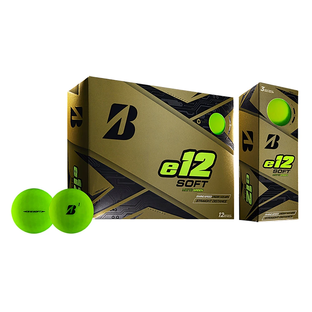 Bridgestone E12 SOFT Green Golf Balls - Dozen 1 Bridgestone E12 SOFT Green Golf Balls - Dozen