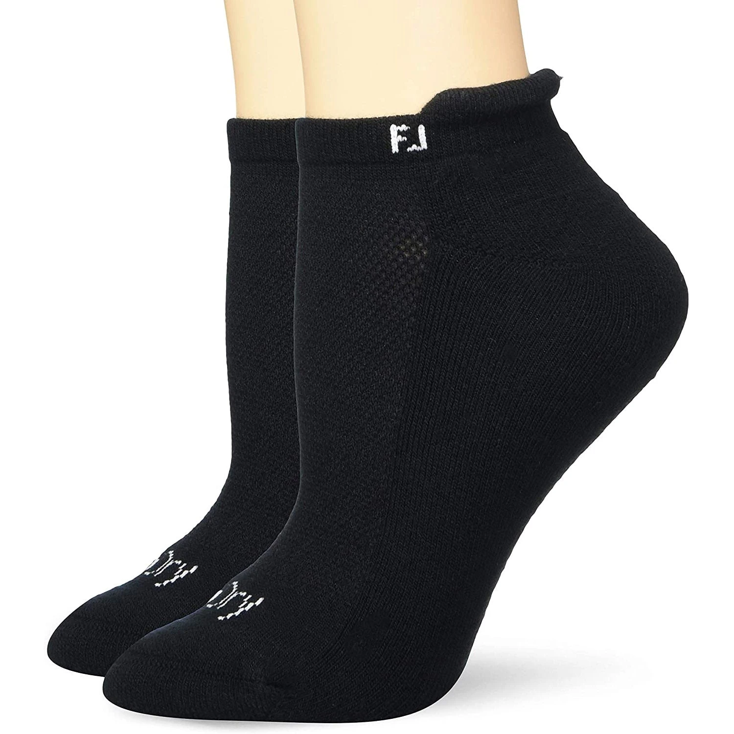 FootJoy ProDry Roll Tab Black Womens 2 Pack Golf Socks 1 FootJoy ProDry Roll Tab Black Womens 2 Pack Golf Socks