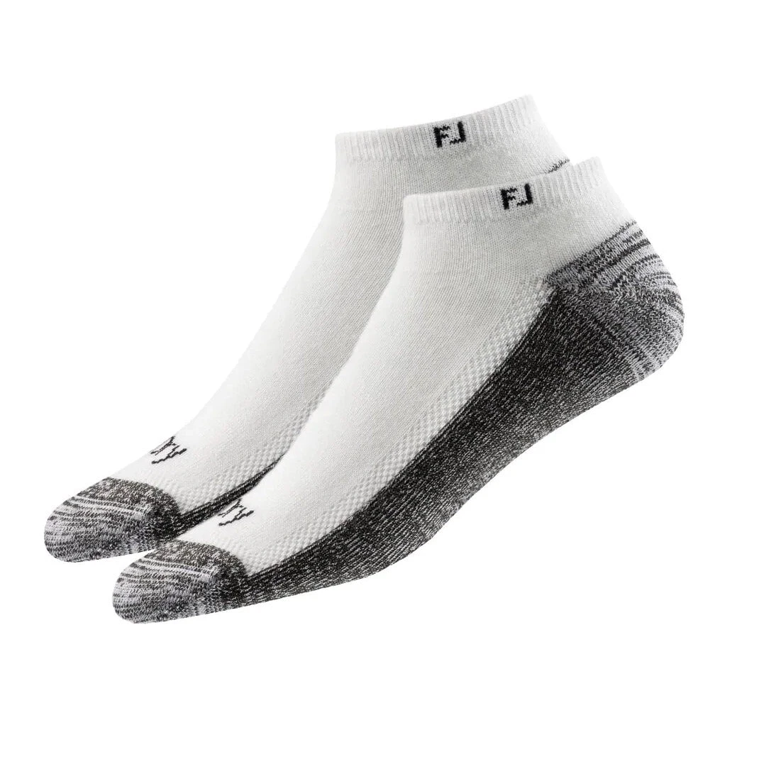 FootJoy ProDry White Mens 2 Pack Low Cut Golf Socks 1 FootJoy ProDry White Mens 2 Pack Low Cut Golf Socks